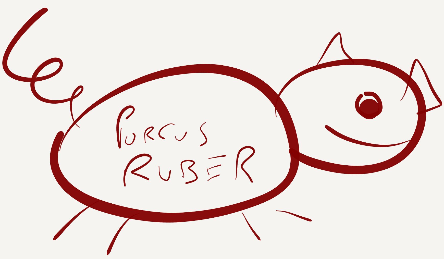 porcus ruber!