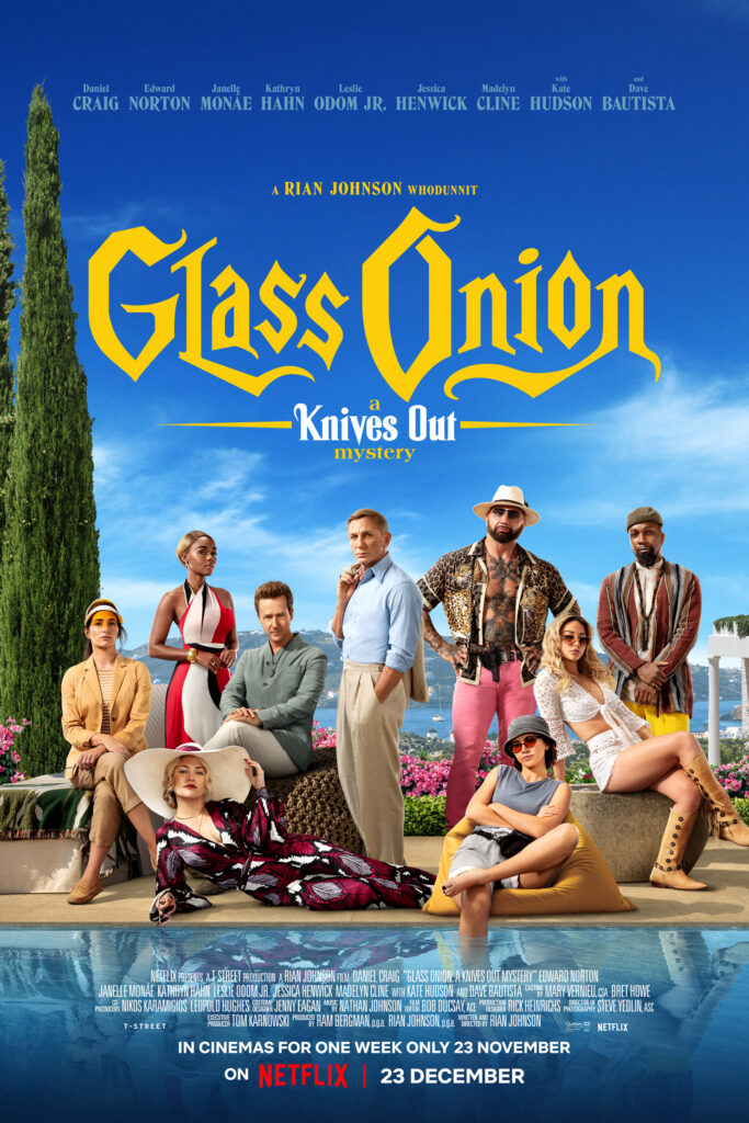 Netflix's poster for the movie GLASS ONION