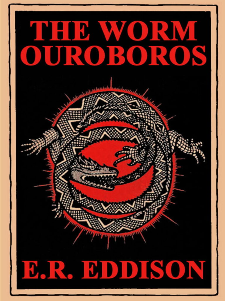 The cover depicts a serpent/lizard beast twisted in multiple rings, biting its own tail.