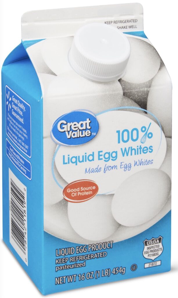 a carton of generic egg whites