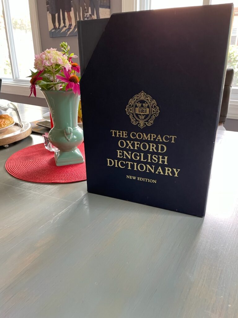 a photo of the compact Oxford English Dictionary