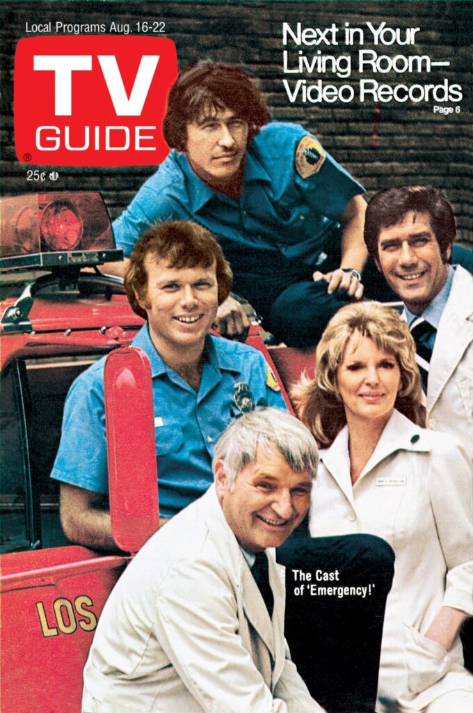 A cover of TV Guide featuring the cast of EMERGENCY!